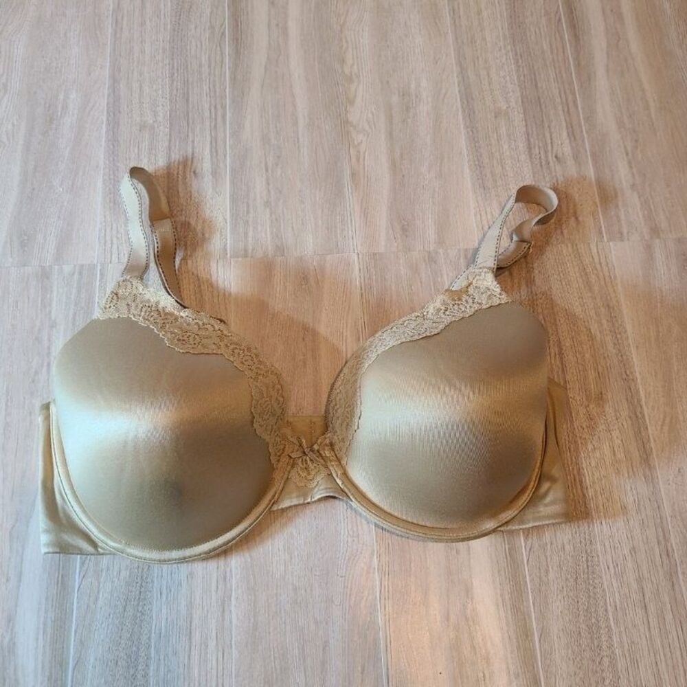 Maidenform Comfort Devotion T-Shirt Bra 36D Beige Lightly Lined Underwire
